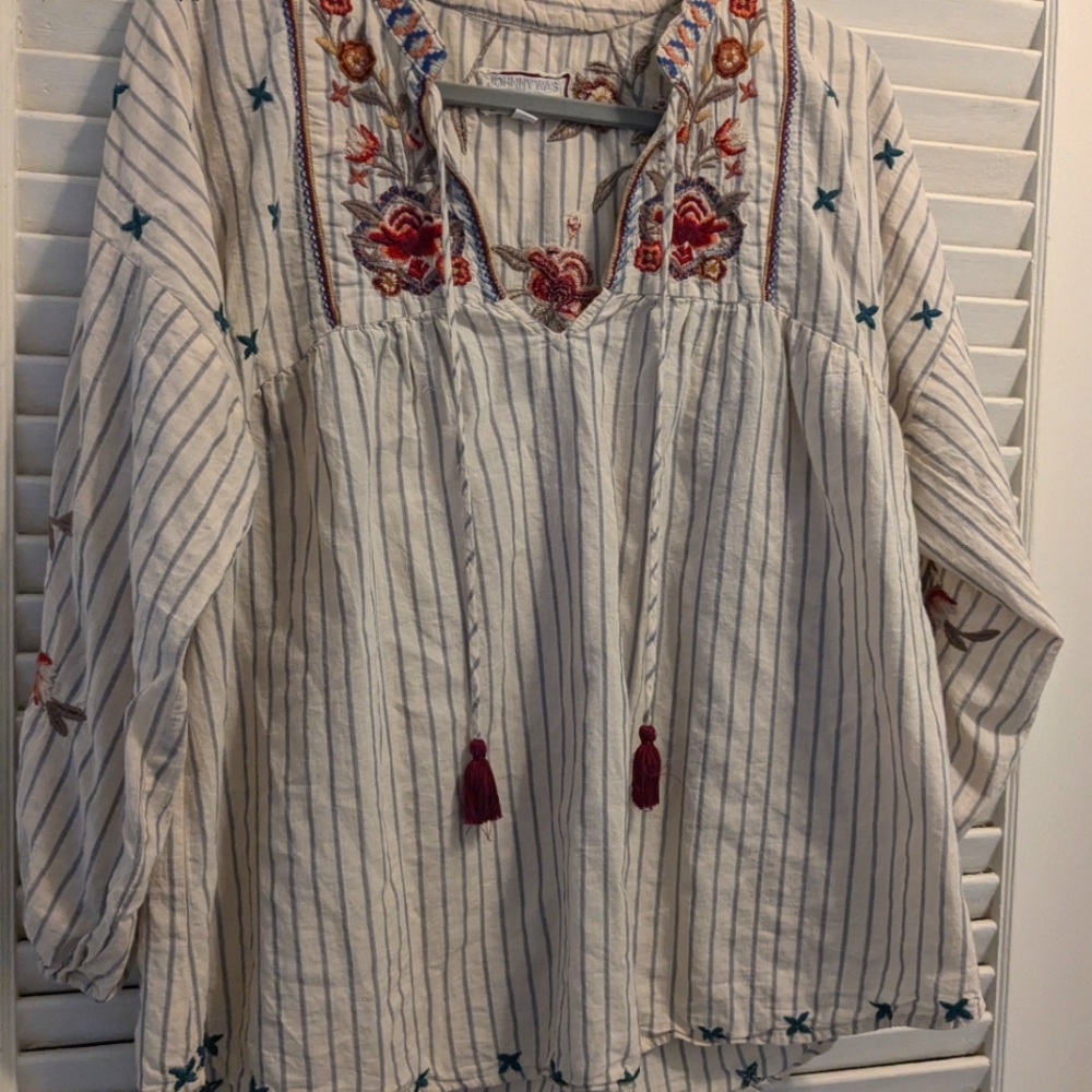 Johnny Was embroidered shirt